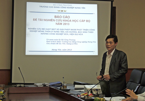 Trường Cao đẳng Công nghiệp Hưng Yên bảo vệ thành công đề tài Nghiên cứu khoa học cấp Bộ