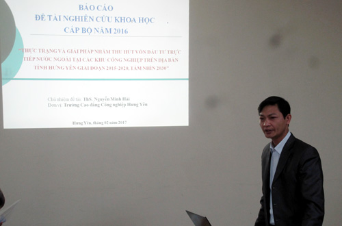 Trường Cao đẳng Công nghiệp Hưng Yên bảo vệ thành công đề tài Nghiên cứu khoa học cấp bộ năm 2016