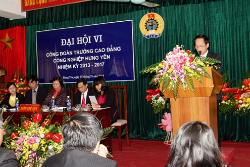 Đại hội Công đoàn trường Cao đẳng Công nghiệp Hưng Yên lần thứ VI nhiệm kỳ 2013-2017
